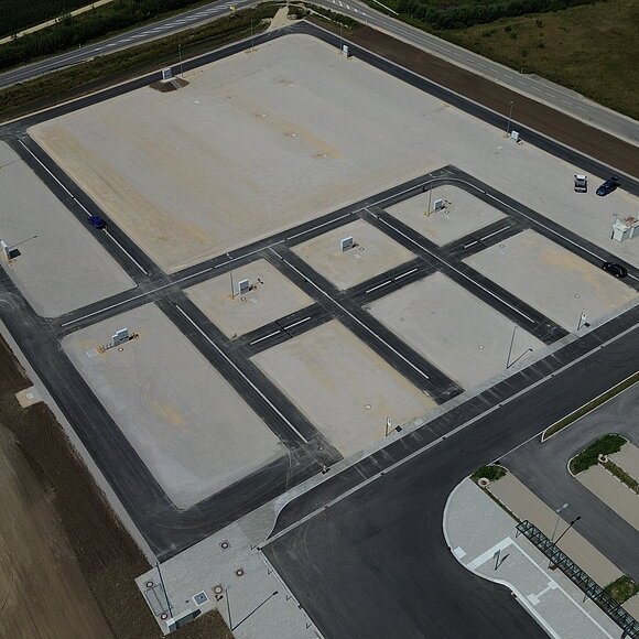 Neuer Festplatz am 25.07.2024 Drohnenbild